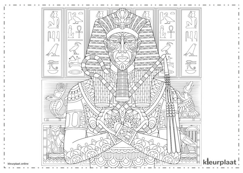 Egyptische mandala met hiërogliefen